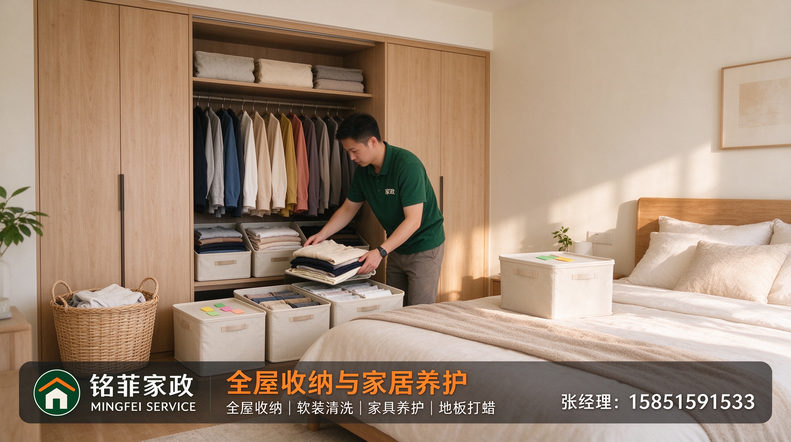 全屋收纳丨家居养护丨软装清洗丨地板打蜡